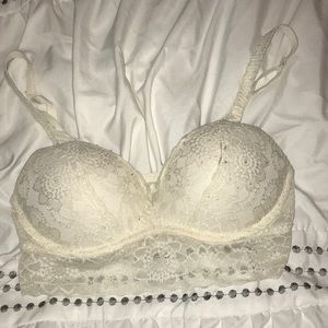 Cream bralette from pink